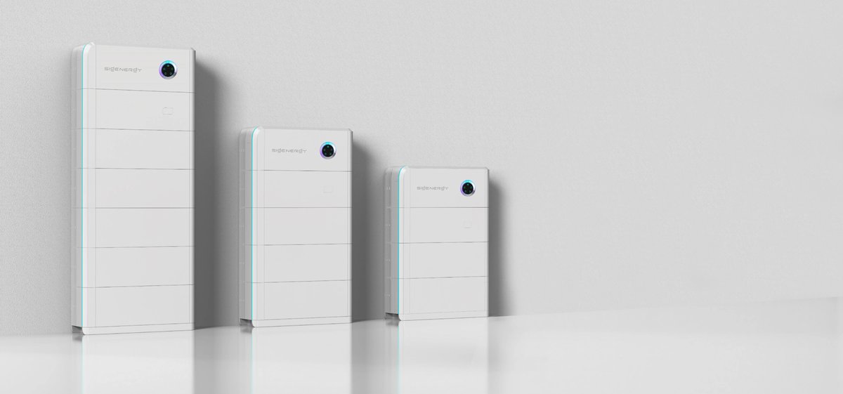 SigenStor batterilager tre storlekar